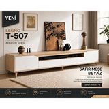 Vertex Mobilya Legno Premium 180cm Modern Tv Ünitesi Safir Meşe-beyaz Sarı