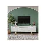 Vertex Mobilya Roma Ahşap Ayaklı Tv Ünitesi Tv Sehpası Beyaz 150 Cm