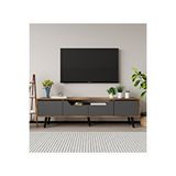 Vertex Mobilya Roma Ahşap Ayaklı Tv Ünitesi Tv Sehpası Ceviz-antrasit