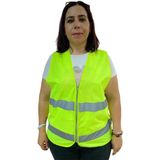 Verto Fermuarlı Sarı Ikaz Yeleği Xl Beden 59 cm
