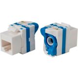 Verto Uranıum KJ-UC6-18056DB Cat6 Utp 180 Derece Çevirmeli Keystone Jack Mavi Renk