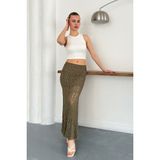 Very Moda Dantel Abiye Etek | F1887 - Haki - S