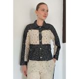 Very Moda Dantel Detatlı Kot Ceket | F1758 - XL - Ham