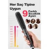 VERYFİT 3 in 1 Yeni Nesil Saç Düzleştirici Tarak 210 Derece Isı Ayarlı Seramik Taban Hızlı Şekillendirme