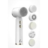 Veryfit 6 In 1 - 3 Aşamalı Su Geçirmez Led Ekranlı Peeling Masaj Cilt Temizleme Bakım Aleti Beyaz