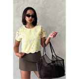 VERYMODA Dantel Bluz - Sarı | D2768