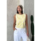 VERYMODA Dantel Kolsuz Bluz - Sarı | D2766