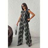 VERYMODA Nakışlı Keten Pantolon - Siyah | F2008