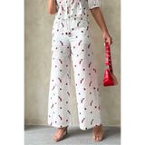 VERYMODA Nakışlı Vual Pantolon - Kırmızı | D2884