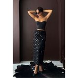 VERYMODA Pul Detaylı Abiye Midi Etek - Siyah | F2012