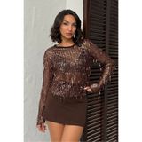 VERYMODA Pul Palet Bluz - Kahve | F1612
