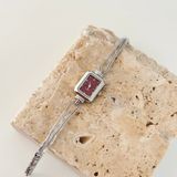 Vesce Atelier Timo Gümüş Saat Bordo - standart