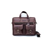 Veskemann Unisex Antik Kahve Randy Hakiki Deri Evrak&Laptop Çantası