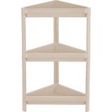Vesken 3 Katlı Modüler Üçgen Raf Ünitesi 33 x 44 x 71 cm Mutfak Rafı, Banyo Rafı - Bej