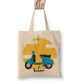 Vespa 02 Bez Çanta Uzun Saplı - Açık Bej - 40 X 40