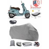 Vespa Gts 125 Abs Branda Gri Arka Çanta Uyumlu(Topcase) Motosiket Brandası Motor Örtüsü Çadır Su Geçirmez Motosiklet Kılıfı Motor Brandası,lastikli,taşıma Torbalı