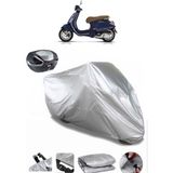 Vespa Primavera 150 Arka Çanta Uyumlu Motosiklet Brandası Lüx Kalite Kalın Yüksek Kalite - Gri