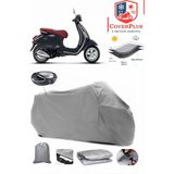 Vespa Primavera 50 Branda Gri Arka Çanta Uyumlu(Topcase) Motosiket Brandası Motor Örtüsü Çadır Su Geçirmez Motosiklet Kılıfı Motor Brandası,lastikli,taşıma Torbalı
