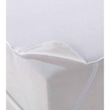 Vessino Home Alez Fitted Beyaz Pamuklu Su Sıvı Geçirmez Yatak Koruyucu Tek Çift Kişilik Terletmeyen Yatak Alezi - 150 x 200 cm