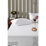 Vessino Home Alez Fitted Beyaz Pamuklu Su Sıvı Geçirmez Yatak Koruyucu Tek Çift Kişilik Terletmeyen Yatak Alezi - 160 x 200 cm