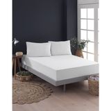 Vessino Home Alez Fitted Beyaz Pamuklu Su Sıvı Geçirmez Yatak Koruyucu Tek Çift Kişilik Terletmeyen Yatak Alezi - 200 x 200 cm