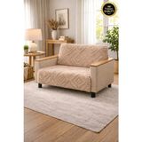 Vessino Home Elara Wellsoft Tekli Koltuk Örtüsü Iskandinav Tarzı Desenli, Yumuşak ve Sıcak Kanepe Örtüsü - Bej - 100 x 215 cm