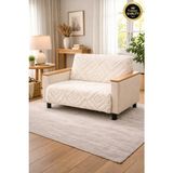 Vessino Home Elara Wellsoft Tekli Koltuk Örtüsü Iskandinav Tarzı Desenli, Yumuşak ve Sıcak Kanepe Örtüsü - Ekru - 100 x 215 cm