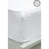 Vessino Home Mikro Pamuk Saten Lastikli Çarşaf Takımı Çizgili Çift Kişilik Beyaz/renkli Otel Tipi Lüx Yastıklı - 90 x 200