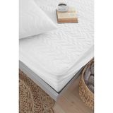 Vessino Home Mikrofiber Kapitone Alez Fitted Su Sıvı Geçirmez Tek Çift Kişilik Yatak Pedi Koruyucu Çarşaf 11EBAT - 60 x 120 cm - Beyaz