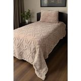 Vessino Home Orion Wellsoft Tek Kişilik Yatak Örtüsü Seti (180×235 cm + 1 Yastık Kılıfı) | Yumuşak ve Sıcak, Lüks Tasarım, Oeko-Tex Belgeli, Kışlık Battaniye Alternatifi - Bej - 180 x 235 cm