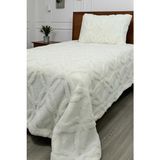 Vessino Home Orion Wellsoft Tek Kişilik Yatak Örtüsü Seti (180×235 cm + 1 Yastık Kılıfı) | Yumuşak ve Sıcak, Lüks Tasarım, Oeko-Tex Belgeli, Kışlık Battaniye Alternatifi - Ekru - 180 x 235 cm