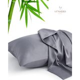 Vessino Home Pamuklu 2'li Kapaklı Yastık Kılıfı 50X70 cm Runforce Kumaş Yastık Yüzü Astarı - Antrasit