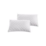 VESSİNOHOME 2 Li Kapitoneli Yastık Koruyucu Microfiber Fermuarlı Kapitone Yastık Alezi Beyaz