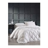 VESSİNOHOME Çift Kişilik Yorgan Silikon Dolgu Elyaf Microfiber Yüzey Beyaz Termal 195x215 Diamant Serisi