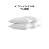 VESSİNOHOME Safir Serisi 4'lü Silikon Dolgulu Yastık 50x70 Cm 800 gr Microfiber Kumaş Antialerjik Terletmeyen