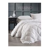 VESSİNOHOME Tek kişilik yorgan silikon dolgu elyaf microfiber yüzey beyaz termal 155x215 Diamant serisi