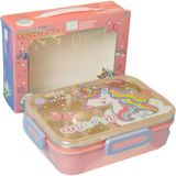 Vest Unıcorn Kız Çocuk Çelik Beslenme Kabı VST-BES0002 - Pembe - Turkuaz