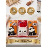 Vesta Concept 15X6 Paket 90 Yaprak Mini Islak Mendil - Hayvan Figürlü Cep Boy Islak Havlu