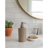 Vesta Concept Kabartma Desenli Sıvı Sabunluk - Banyo ve Mutfak Için Dekoratif Sabun Şişesi - Modern ve Şık Tasarım - Kahverengi