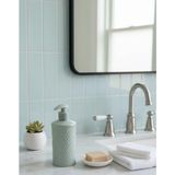 Vesta Concept Kabartma Desenli Sıvı Sabunluk - Banyo ve Mutfak Için Dekoratif Sabun Şişesi - Modern ve Şık Tasarım - Turkuaz
