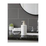 VESTA Concept Kabartma Desenli Sıvı Sabunluk - Banyo ve Mutfak İçin Dekoratif Sabun Şişesi - Modern ve Şık Tasarım