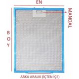 Vestel Aspiratör & Davlumbaz Alüminyum Yağ Filtresi 262X253 mm Yıkanabilir Özellikli