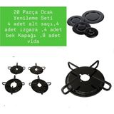 Vestel ,Kumtel,Termikel ve Birçok Marka Için Cam Ocak Izgara Takımı-Ankastre-Set Üstü (20 Parça) - adet