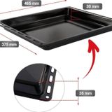 Vestel Regal Finlux Uyumlu Emaye Fırın Tepsisi - Yapışmaz, Çizilmez - 465 x 375MM
