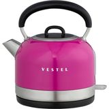 Vestel Retro Pembe 2200 W 1.7 lt Çelik Kettle