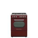 Vestel Retro SF 84011 DG 4 Gözü Solo Fırın Bordo