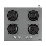 Vestel So 6114 Yg Dg Set Üstü Ocak 4 Gözlü Gazlı Ocak Cam Yüz Gri Renk 60 cm Kolay Temizlik Özelliği ile
