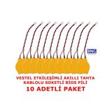 Vestel Uyumlu Etkileşimli Akıllı Tahta Kablolu Soketli Bios Pili 10 Adet