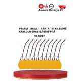 Vestel Uyumlu Faz 1 Akıllı Tahta Cr2032 Kablolu Soketli Bios Pili 10'lu