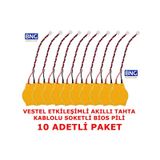Vestel Uyumlu Faz-1 Akıllı Tahta Kablolu Soketli Bios Pili 10 Adet